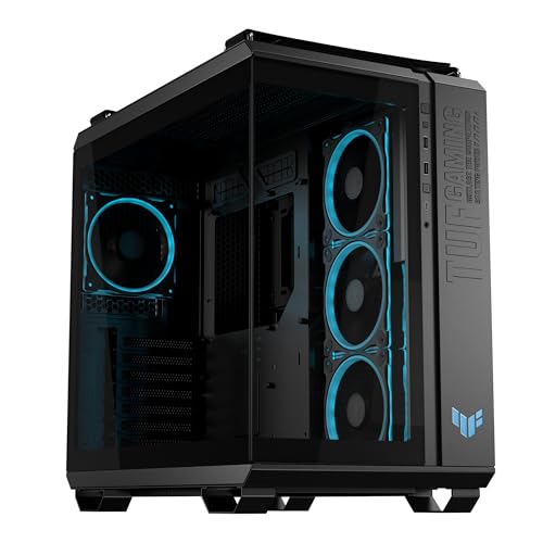 ASUS TUF GAMING GT502 HORIZON TG ARGB BLACK,Chassis a Doppia Camera con Design Panoramico e Pannello...
