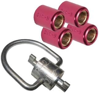 NoventR410A 4-Pack with Multi-Key: (4) 1/4" R410 Pink Caps & (1) Novent Multikey # 86698