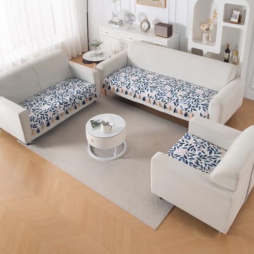 HOKIPO Printed Holland Velvet Sofa Cover 6 Seater Set – Washable ...