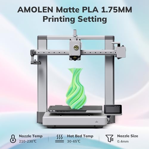 Image of AMOLEN Matte PLA 3D Printer Filament Bundle, Dual Color PLA Filament 1.75mm Pack, Smooth Finish Fast Color Change 3D Printing Filament for Most FDM 3D Printer, 200g X 4 Spools