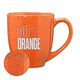 Rico Industries NCAA Syracuse Orange Go Orange 16 oz Team Color Laser Engraved Speckled Ceramic Coffee Mug