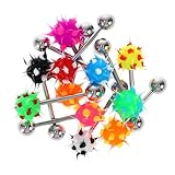 Gatuida 10 Pièces Lot de Piercings Langue Acier Couleurs Aléatoires...