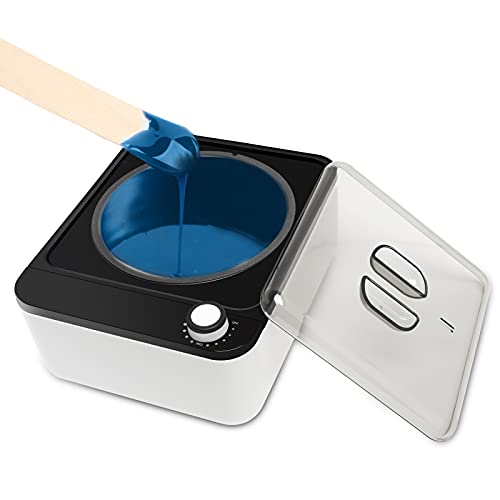 AORAEM Wax Warmer, Professional Hair Removal Wax Heater with Adjustable Temperature Electric Heater Machine for Hot Waxing for Salon Home Women and Men (Balck-white)