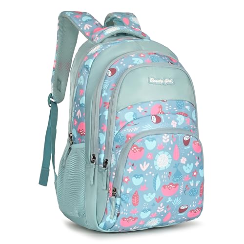 Image of BEAUTY GIRLS BY HOTSHOT FLORAL 1594|SCHOOL BAG|TUTION BAG|COLLEGE BACKPACK|LARGE SIZE|WATER RESISTANT|19 INCH|FOR GIRLS & WOMEN|36 LITERS BACKPACK