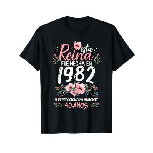 Mujer 40 Años Regalo de Cumpleaños Mujer Hecha En 1982 40 Años Camiseta