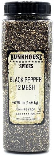 BUNKHOUSE 16 Ounce (12 Mesh) Coarse Ground Black Pepper for