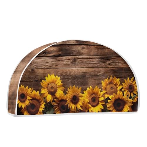 Sunflower Hanging Garment Bag Wood Print Breathable Garment Shoulder Foldable Comfortable for Home