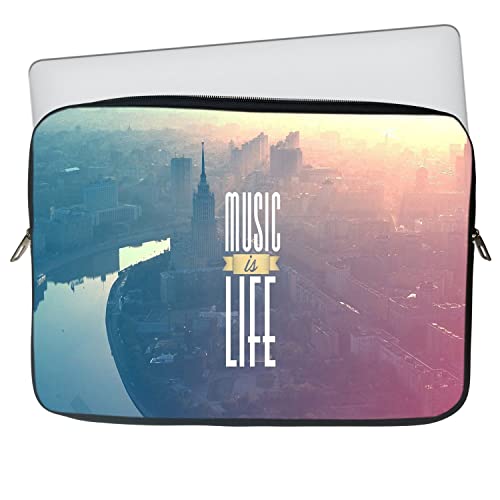 Image of TheSkinMantra Chain Laptop Sleeve Bag Compatible with Laptop /Macbooks /Chrombook /Notebook /Zbook (13.3 Inch (Chain), Music is Life)