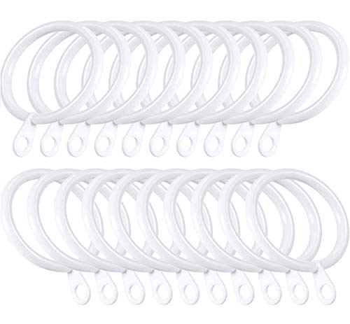 xutong 20 Piezas Anillos de Cortina de el plastico Silencioso,Anillos de Cortina de Anillas Colgante para Cortina y Barras, 35mm de Diámetro Interno,Ideal para Cortinas de Baño