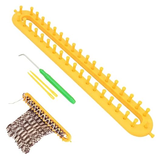 Lrxinki Halsduk stickad vävmaskin, halsduk stickad maskin för nybörjare, stickad vävmaskiner, gör-det-själv ull halsduk hatt garn knit-Loom 4 storlek set för nybörjare och professionella stickare