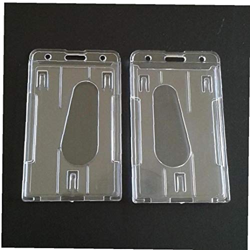 Holder 2pcs hard Badge di plastica doppia carta