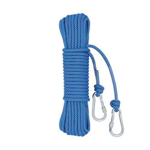 Lkw Ogechi 20M 15M 10M Heavy Duty Polyester Washing Line Rope with Hooks 10mm Steel Core Clotheslines Weather Resistant Multipurpose Washing Line Rope Garden Outdoor Laundry Clothes Lines (10M)