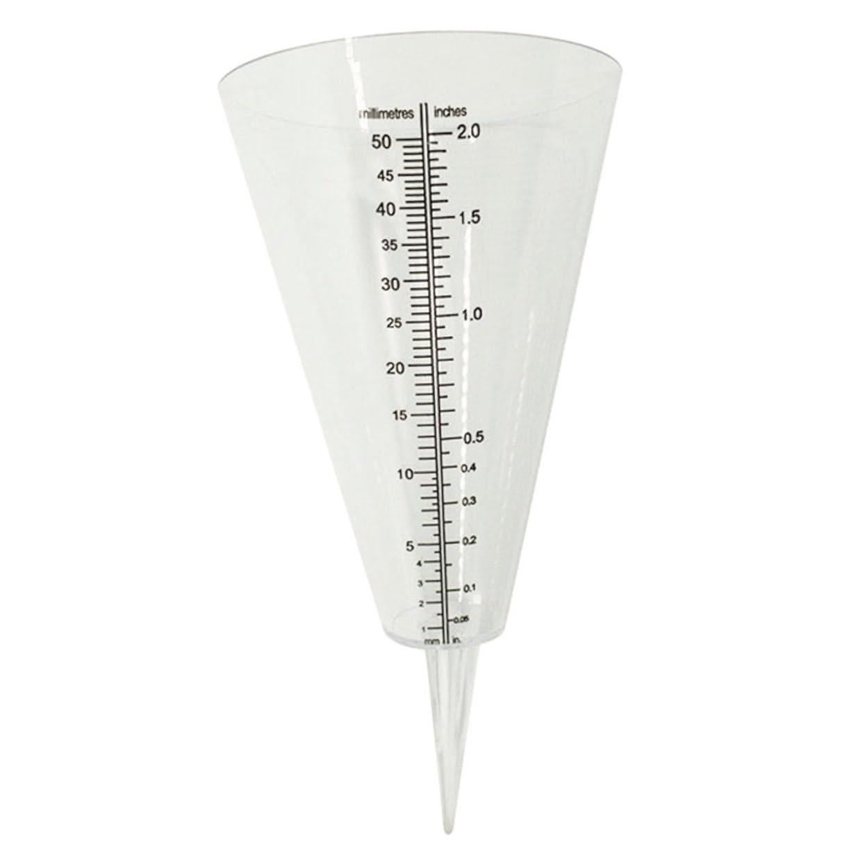 balacoo Garden Rain Gauge Cone Shaped Transparent Measuring Cup Tool for Outdoor Use for Farming Meteorological Statistics Controlled Watering Your Backyard Lawn