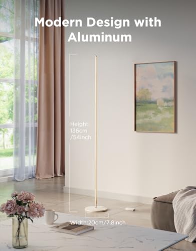 Image of Govee RGBIC Floor Lamp Basic, 1000lm LED Corner Lamp | Works with Alexa, Smart Modern Floor Lamp with Music Sync and 16 Million DIY Colors, Color Changing Standing Lamp for Bedroom
