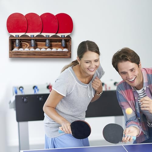 image for Humberboat Ping Pong Paddle Storage Rack, Wall-mount Table Tennis Padd