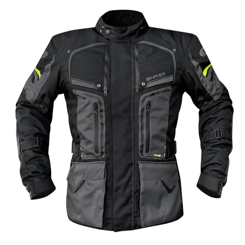 JAQUETA MOTOQUEIRO MOTOCICLISTA IMPERMEAVEL ADV TOURING SHIVER PTO/CZA TAM G