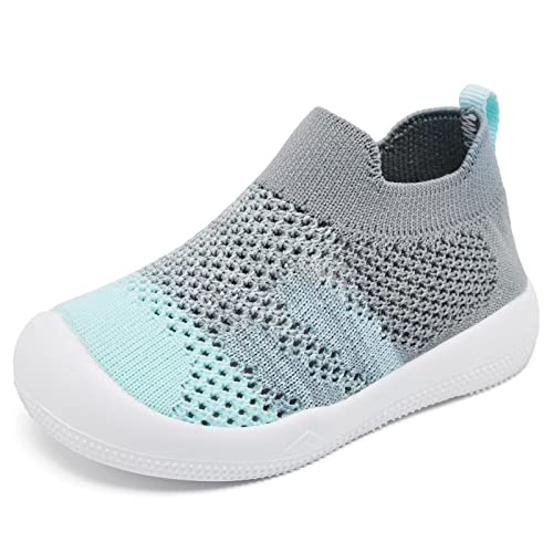 Image of Eashi Baby Boy Girl Non-Skid Indoor Infant Walking Shoes Breathable Warm Elastic Sock Shoes with Memory Sole Protect Toes Outdoor Sneakers