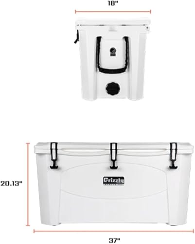 Miniatura 7 de Grizzly Enfriador 100  Cofre de hielo de 100 cuartos de galón duradero con aislamiento rotomoldeado  Fabricado en Estados Unidos  Garantía de por