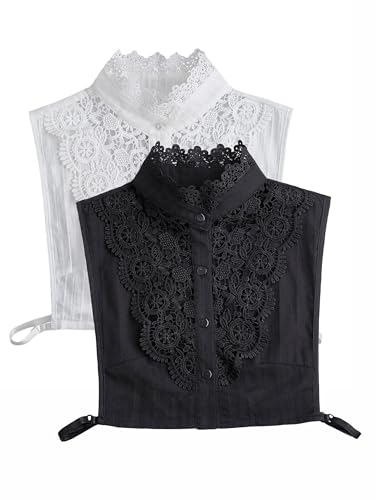 Comfortable Soft Jacquard Fabric Fake Collar for Women - Detachable, Adjustable Mock Collar for Blouses, Dresses3