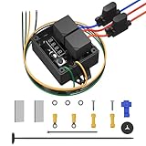 Joinfworld Digital Radiator Fan Controller Switch Kit #0444 Dual Electric Thermatic Fan 12V and 24V, Adjustable Temperature Range from 40°C to 110°C