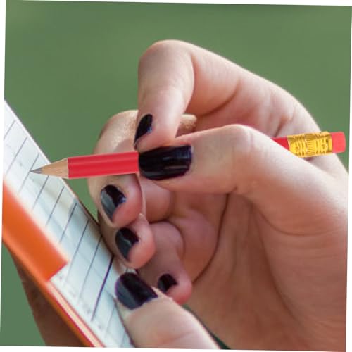 72 lápices rojo HB con borrador para escribir y dibujar miniatura 7