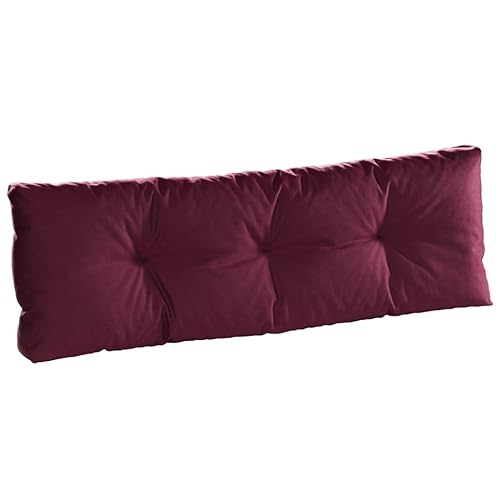 Bodyprotect Palettenkissen 120 x 40 cm Outdoor & Indoor, Bequeme Rückenlehne, Paletten Kissen, hochwertiger Möbelstoff in dunkelrot