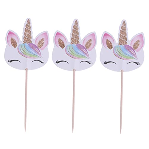 HOLIDYOYO 24 Pçs Cupcake Topper De Cupcake De Aniversário Enfeite De Cupcake Decoração De Bolo Decor