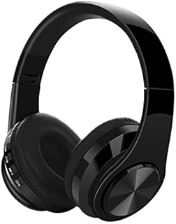 Wireless Bluetooth Headphones Over Ear, Foldable Headphones Hi-Fi Stereo Comfortable Earpads Bluetooth Headsets Wired Mode with Mic for Cellphone PC TV (Type1 black)