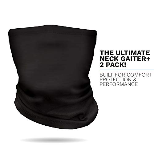 Bamboo Neck Gaiter for Men & Women | Breathable UV Dust Protection | Washable & Reusable | Black3