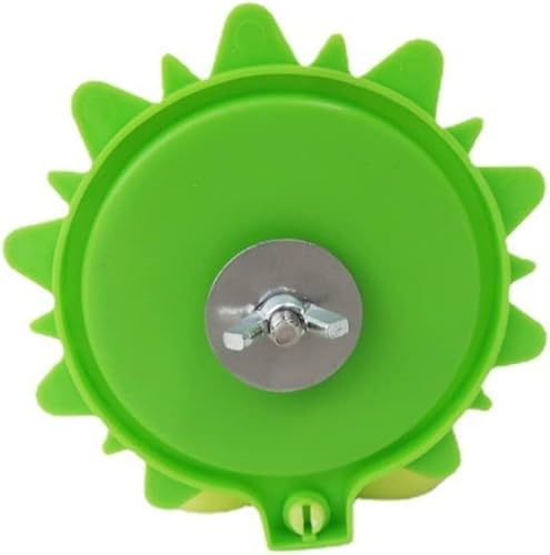 Miniatura 4 de Espejo de pájaro con taza verde para comer, forma divertida, perca, cacatúa, material acrílico, espejo, jaula de loro, juguetes inteligentes para
