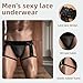 Men's Lace Underwear Sexy Boxer Briefs - Sheer Mesh Low-Rise Panties with 3D Pouch, Comfortable & Breathable for Sensual Wear & Intimate Occasions-Enhances Confidence for Special Nights (XL)