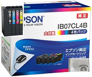 IB07CL4B インク プリンター 純正 インクカートリッジ マウス 【純正品・大容量】工プソン 大容量 4色パック 適合機種：PX-M6010F、PX-M6011F、PX-S6010 ryohankeikakuオリジナルティッシュ