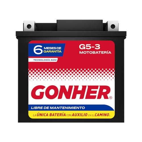 GONHER Batería Para Motocicleta Tipo G5-3 GEL AGM Sellada