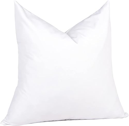 puredown® Relleno de Almohada Decorativa de Plumas y Plumón de 30 x 30 pulgadas, 1 Paquete Almohada Europea para Cojín Decorativo de Cama Sofá