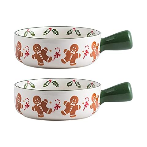OISIIKITS Keramik-Suppenschalen mit Griffen, französische Zwiebelsuppenschalen Cover