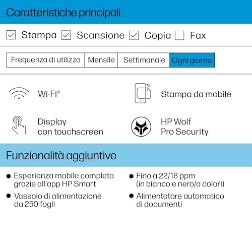 OfficeJet Pro 9720e 53N95B, Stampante Multifunzione per Grandi Formati, a Colori, Fronte e Retro Automatico, 22 ppm, Wi-Fi, Smart, 3 Mesi di Inchiostro Instant Ink Inclusi, Grigia - Scheda video - Immagine 2