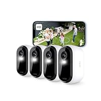 Arlo Essential HD Telecamera WiFi Esterno Senza Fili, Telecamera WiFi Interno, Sirena Allarme Casa,...