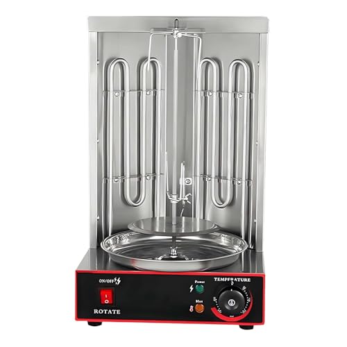 Asador Para Shawarma, Horno Vertical Para Kebab, Máquina Comercial Para Kebab Con 2 Quemadores, Temperatura Ajustable Y Rotación De 360°, Acero Inoxidable Para Restaurantes(Electric-3000W) Asador Para Shawarma, Horno Vertical Para Kebab, Máquina Comercial Para Kebab Con 2 Quemadores, Temperatura Ajustable Y Rotación De 360°, Acero Inoxidable Para Restaurantes(Electric-3000W)