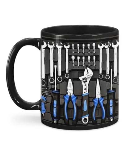 Taza de cerámica 11 oz con diseño de herramienta miniatura 1