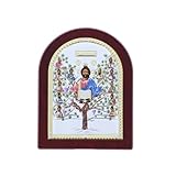 SHALOM - Icono del árbol de la vida, de plata. Dimensiones: 12 x 16 cm