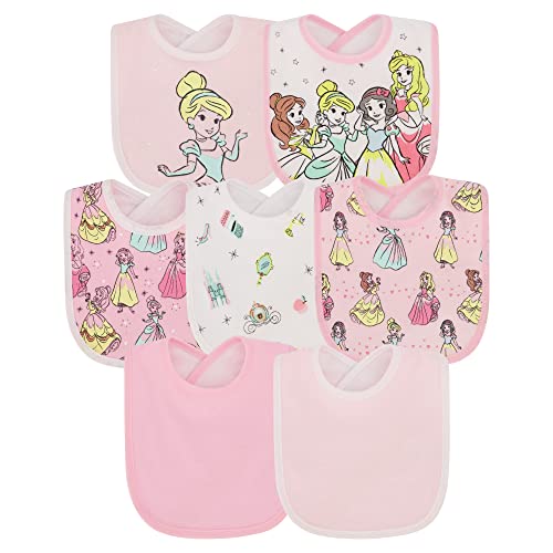 Image of Disney 7-Pack Character Print Baby Bibs, Lightweight Feeding Teething & Drooling Infant and Toddler Cloth Bib