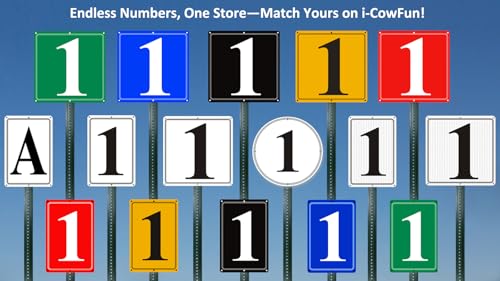 premium aluminum number signs 1 metal 1234 x 834 numbered signs outdoor for parking lots floor dock court aisle field high visibility no fade weather-resistant