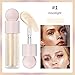 SOYUB Liquid Luminizer Blush Makeup, Liquid Illuminator Face Highlighter, Waterproof Long Lasting, Natural Skin Tint,Moisturizing Face Blush Wand for Cheek, Moonlight
