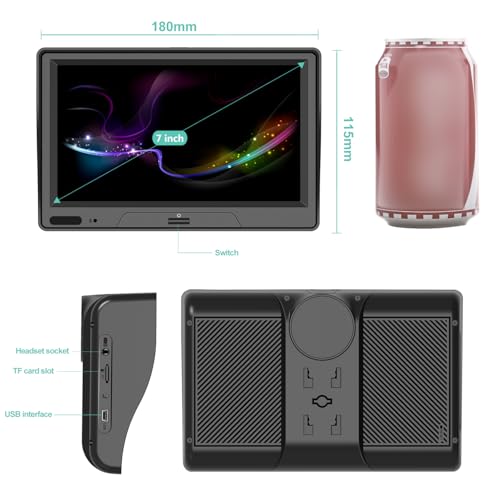 AWESAFE Car GPS Navigation System Latest 2025 Map,7 inch Touch Screen Turn-by-Turn Voice Guidance, Speed & Red Light Warning - Image 6