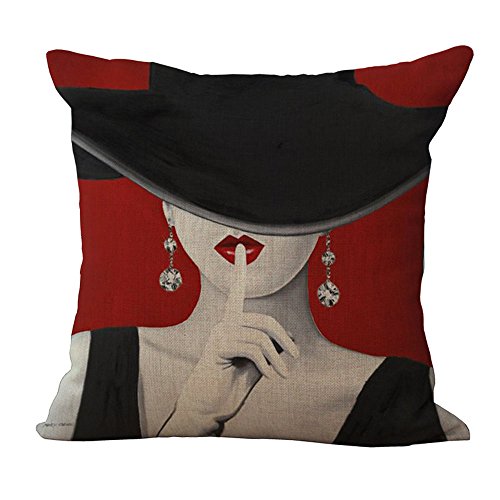 Hengjiang Weiang Housse de coussin romantique pour canapé Motif vin