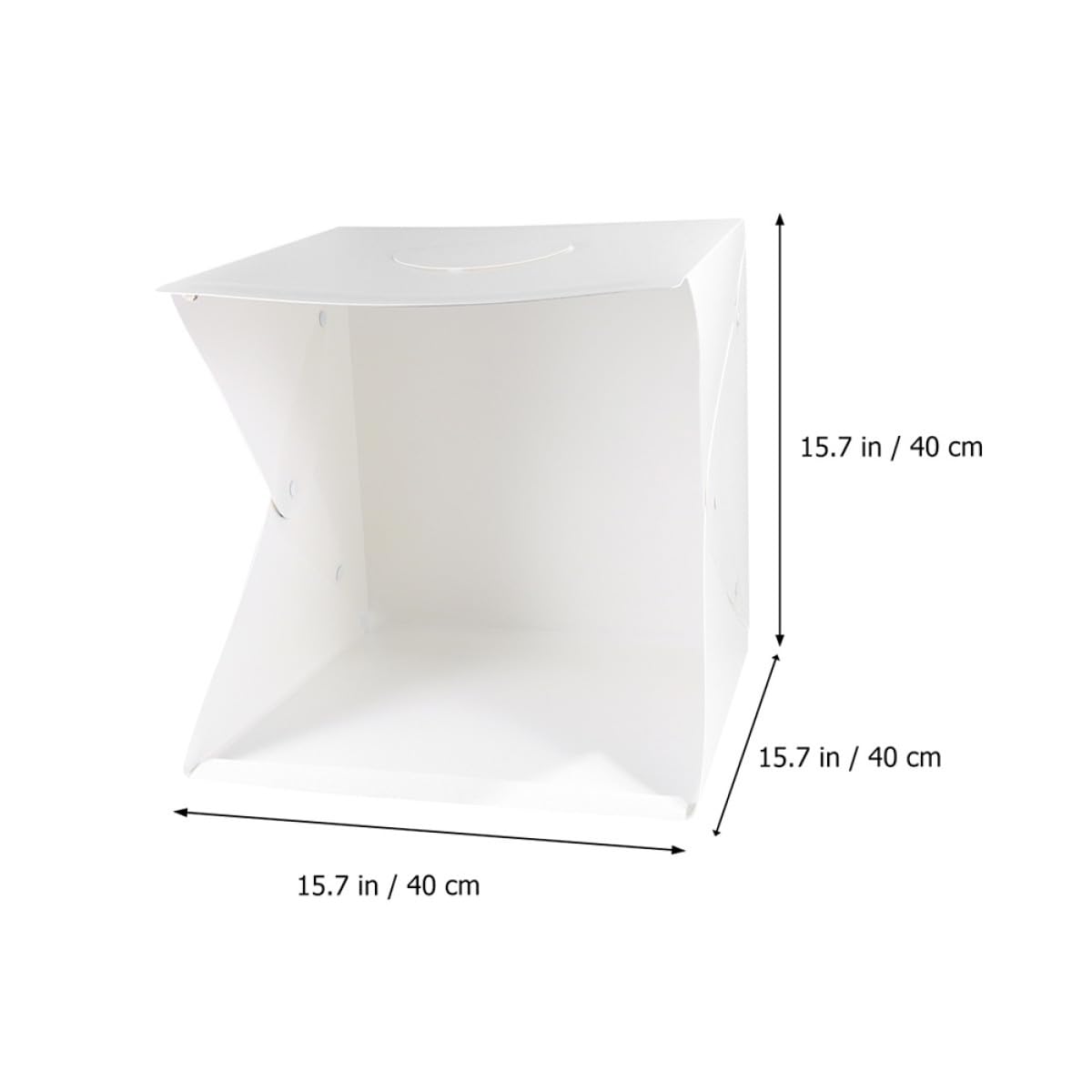 Mini Boîte Photo Portable 40cm Éclairage LED Réglable, Tente Photo Pliable en PVC et Polyester, Fond Photographique Blanc, pour Chaussures et Montres