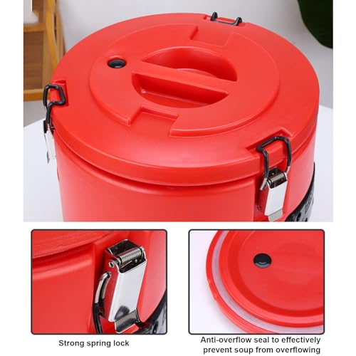 Contenedor de alimentos aislado, calentador de alimentos portátil de acero inoxidable para almacenamiento en frío y caliente, recipiente de sopa para restaurantes y hogar