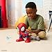 Marvel Spidey and His Amazing Friends Amazing Flip Spidey - 12-Inch Animatronic Plush with Lights, Sounds, and Web Dart Launcher