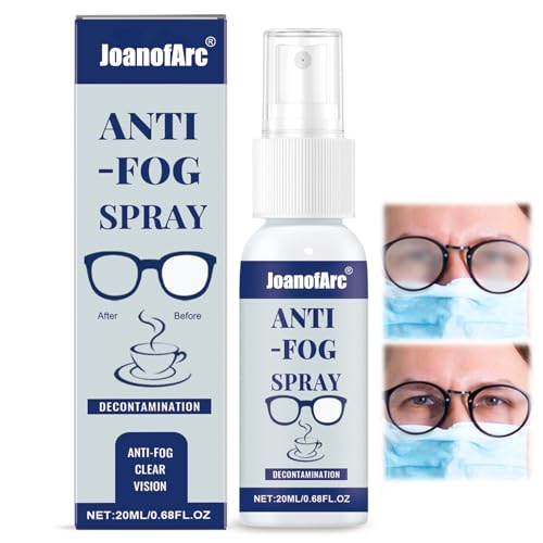JoanofArc Anti-Fog Spray for Glasses, Lens Cleaner Spray, Prevents Fog on...