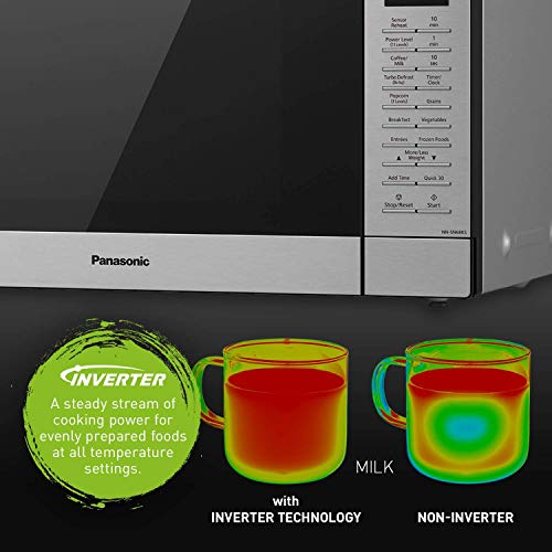 Panasonic Nn-Sn68Ks Compact Microwave Oven With 1200W Power, Sensor Cooking, Popcorn Button, Quick 30Sec & Turbo Defrost, 1.2 Cu.ft, Stainless Steel #TOP3